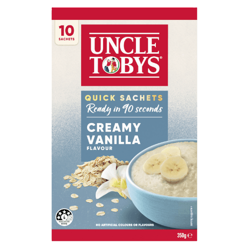 Uncle Tobys Oats Creamy Vanilla Flavour Quick Sachets