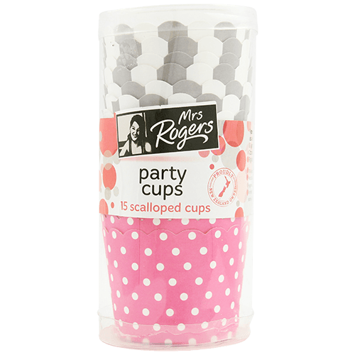 Mrs Rogers Scalloped Party Cups 15 pack