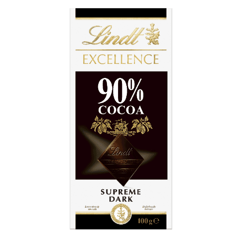 Lindt Excellence 90% Cocoa Supreme Dark Chocolate Block