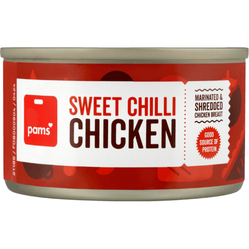 Pams Sweet Chilli Shredded Chicken Breast
