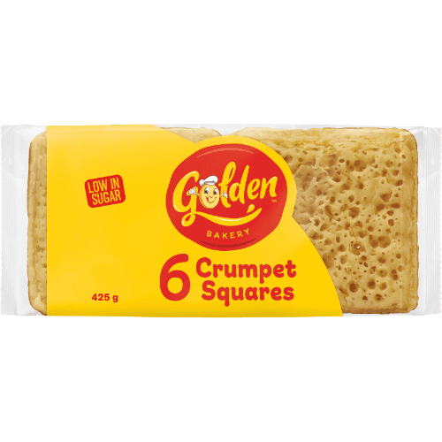 Golden Crumpet Squares