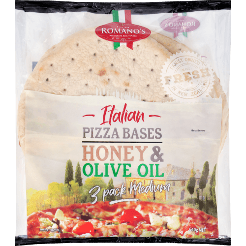 Romano's Honey & Olive Oil Pizza Bases