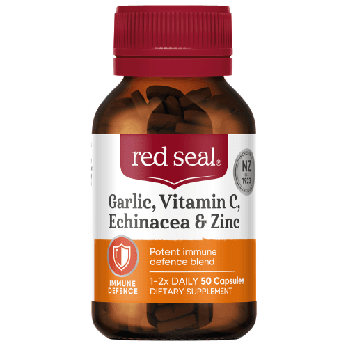 Red Seal Garlic Vitamin C Echinacea & Zinc Capsules