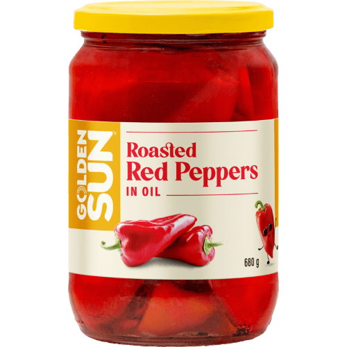 Golden Sun Roasted Red Peppers In Oil