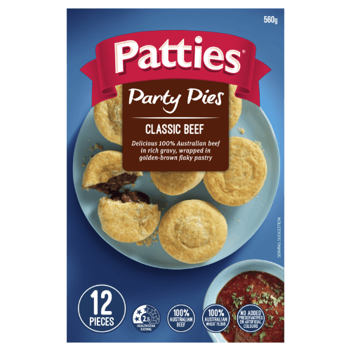 Patties Classic Beef Party Pies