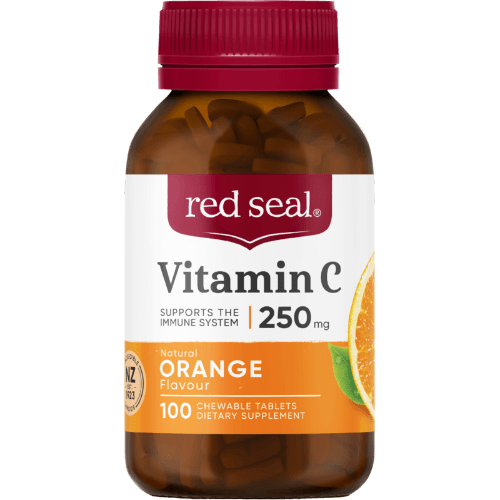 Red Seal Vitamin C 250Mg Orange Flavour Chewable Tablets