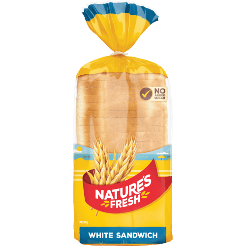 Natures Fresh Sandwich Bread White 700 g