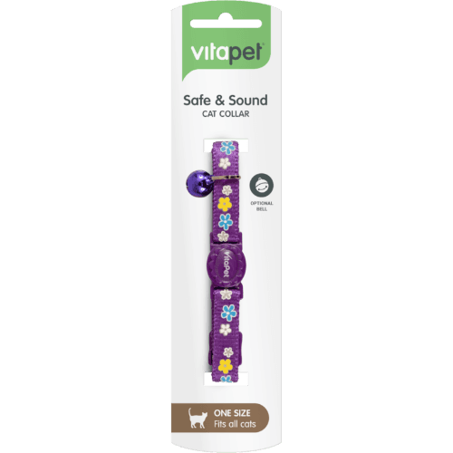 VitaPet Safe & Sound Cat Collar With Optional Bell