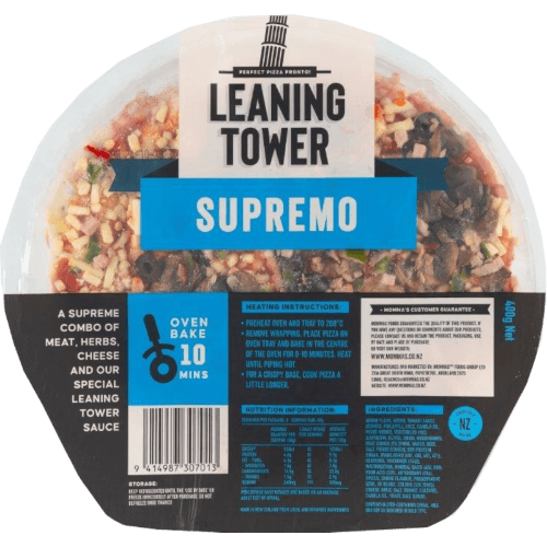 Leaning Tower Supremo Pizza