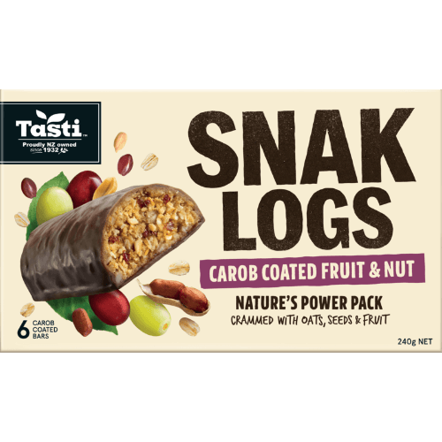 Tasti Carob Coated Fruit & Nut Snak Logs