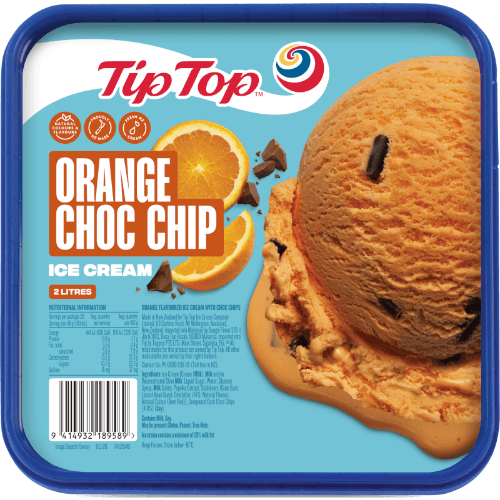 Tip Top Orange Choc Chip Ice Cream