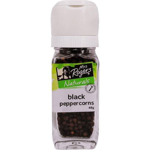 Mrs Rogers Naturals Black Peppercorns Grinder Small