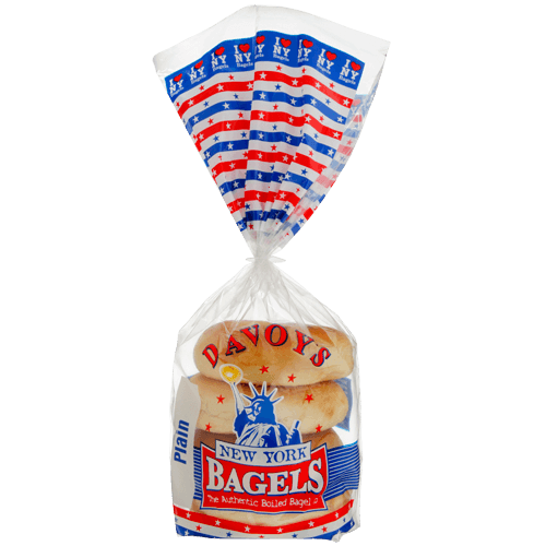 New York Bagels Plain Bagels 4 pack