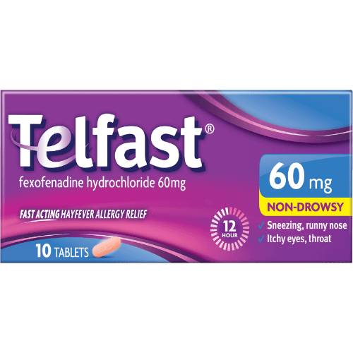 Telfast Non Drowsy 60mg Allergy Relief Tablets