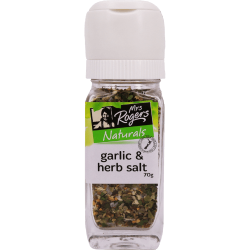 Mrs Rogers Naturals Garlic & Herb Salt Grinder Small