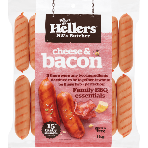 Hellers Cheese & Bacon Sausages