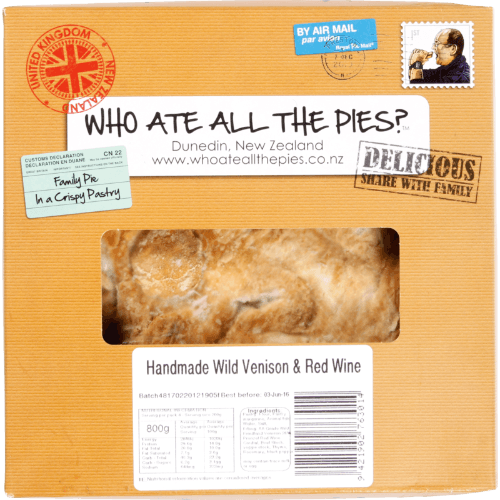 Who Ate All The Pies Wild Venison & Red Wine Pie