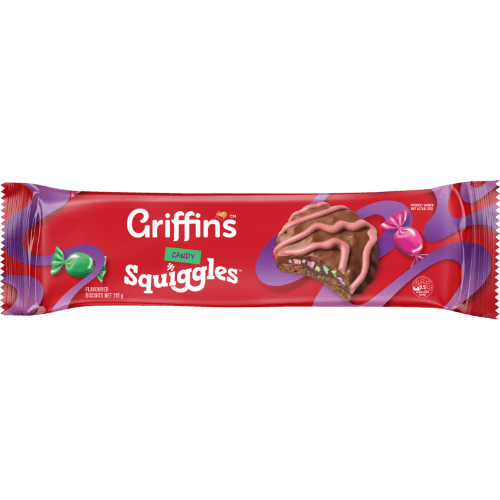 Griffin's Squiggles Candy Chocolate Biscuits