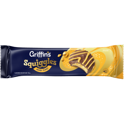 Griffin's Squiggles Hokey Pokey Chocolate Biscuits