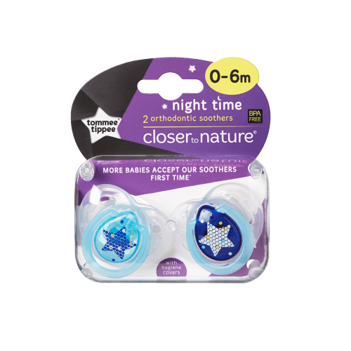 Tommee Tippee Closer To Nature Night Time Soother Glow In The Dark 0-6 Months