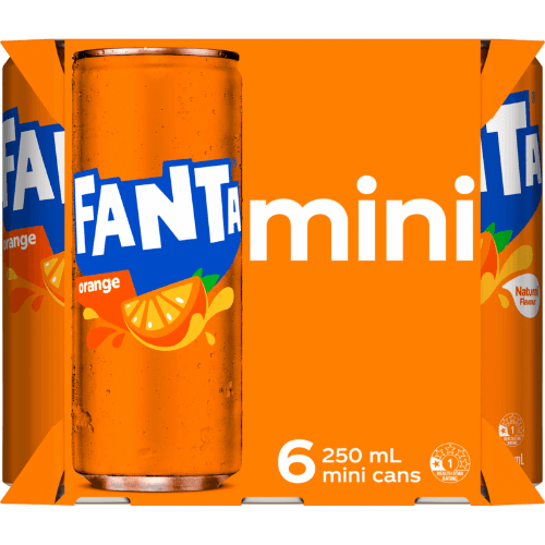 Fanta Orange Soft Drink Mini Cans