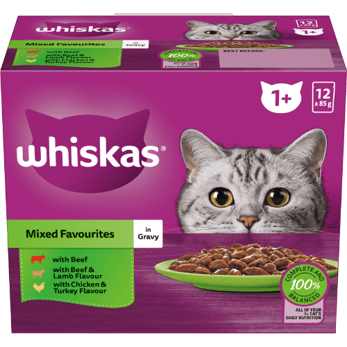 Whiskas Mixed Favourites in Gravy Adult Wet Pouches Cat Food