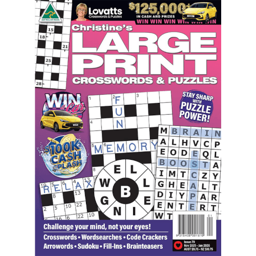 Lovatts Christine's LARGE PRINT Crosswords & Puzzles Standard Magazine
