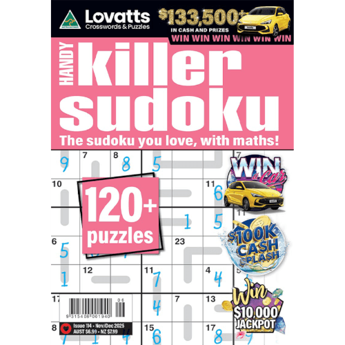 Lovatts Handy Killer Sudoku Standard Magazine.
