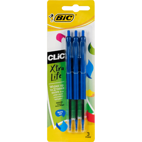 Bic Clic Blue Ballpoint Pens