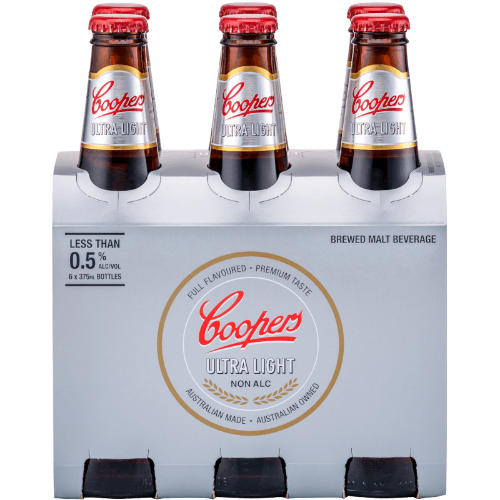 Coopers Ultra Light Non Alcoholic Lager Bottles