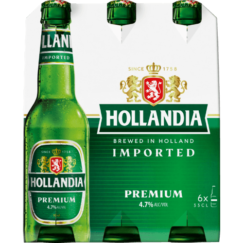 Hollandia Premium Lager Beer Bottles