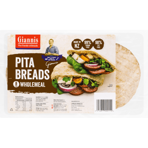 Giannis Wholemeal Pita Breads