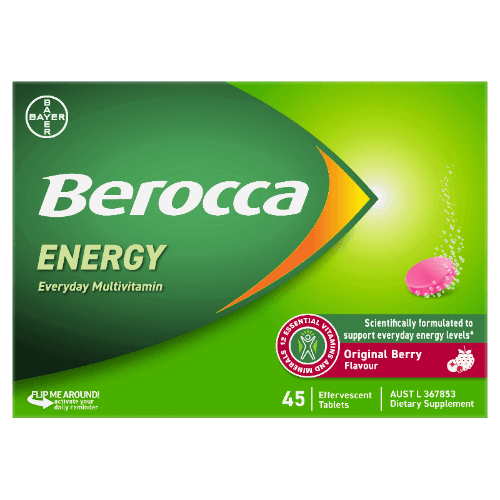 Berocca Energy Orignal Berry Flavour Effervescent Tablets