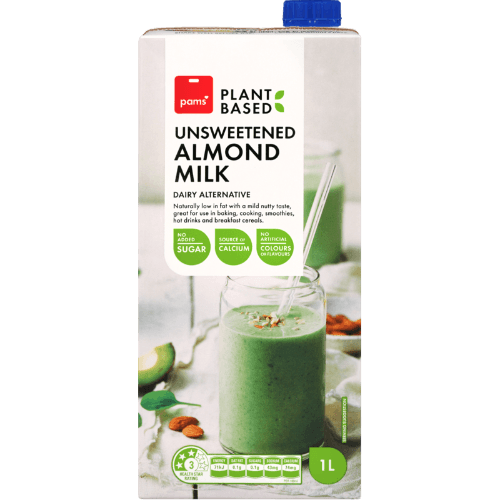 Pams Plant Based Unsweetened Almond Milk