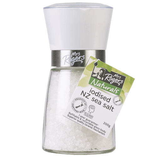 Mrs Rogers Naturals Iodised Sea Salt Grinder Medium