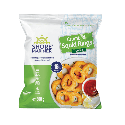 Shore Mariner Crumbed Formed Squid Ring 500 g