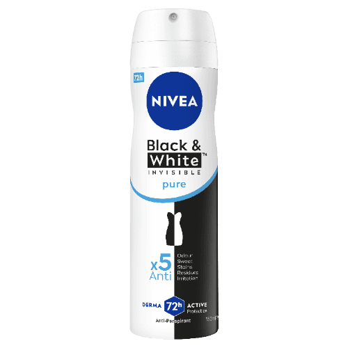 Nivea Invisible Black & White 48Hr Anti-Perspirant Deodorant 150 mL