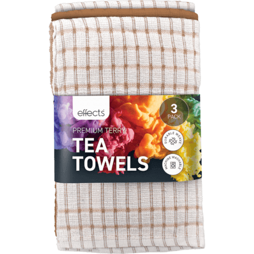 Effects Premium Terry Tea Towel Assorted Colours