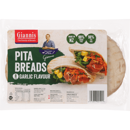 Giannis Garlic Flavour Pita Breads