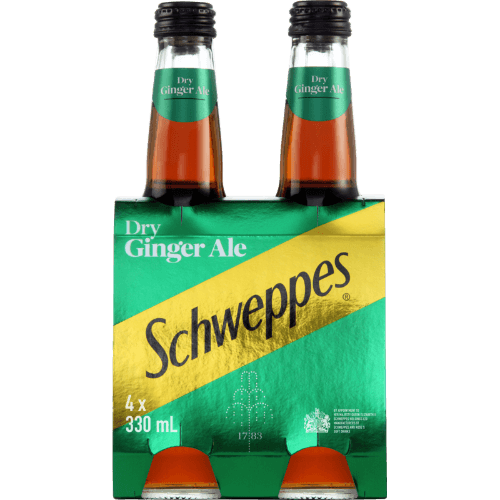Schweppes Dry Ginger Ale Bottles