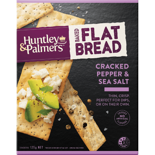 Huntley & Palmers Cracked Pepper & Sea Salt Baked Flat Bread