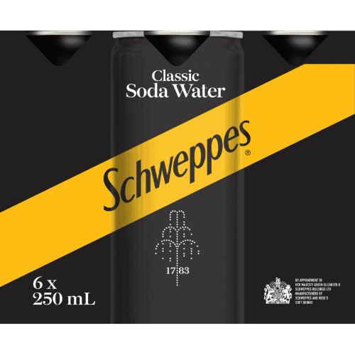 Schweppes Classic Soda Water Cans
