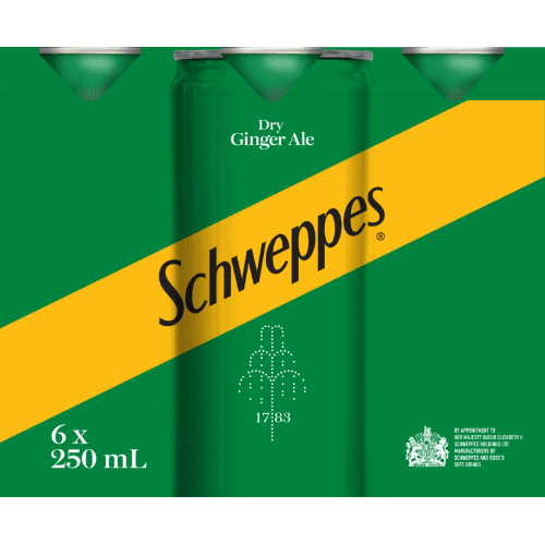 Schweppes Dry Ginger Ale Cans