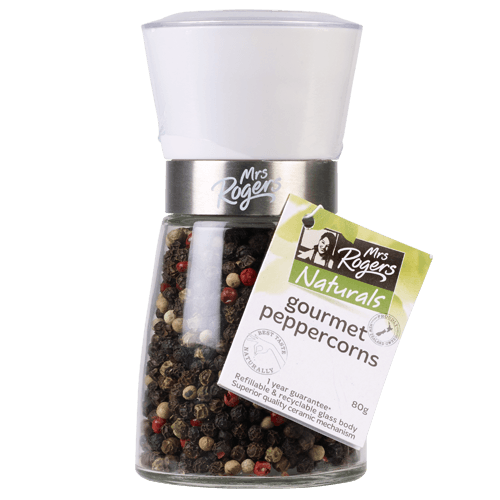 Mrs Rogers Naturals Peppercorns Gourmet Grinder