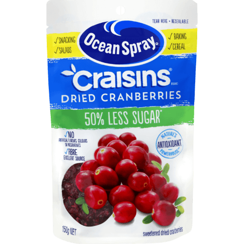 Ocean Spray 50% Less Sugar Craisins Dried Cranberries