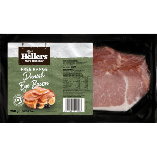 Hellers Free Range Danish Eye Bacon