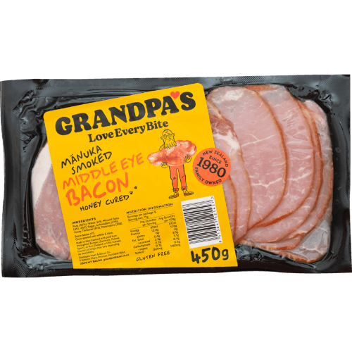 Grandpa's Meat & Bacon Co. Manuka Smoked Middle Eye Bacon