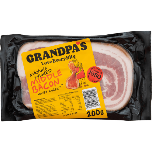 Grandpa's Meat & Bacon Co. Manuka Smoked Middle Bacon