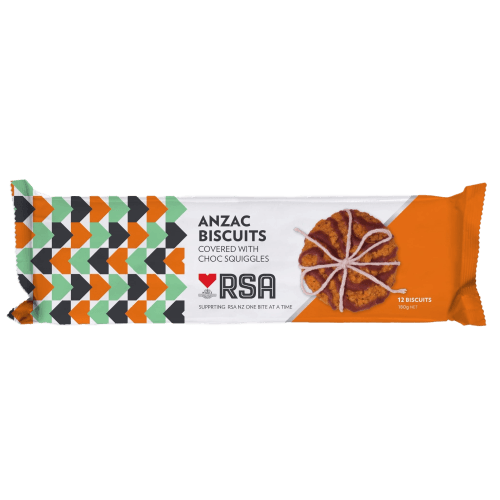 RSA Anzac Choc Squiggle Biscuits