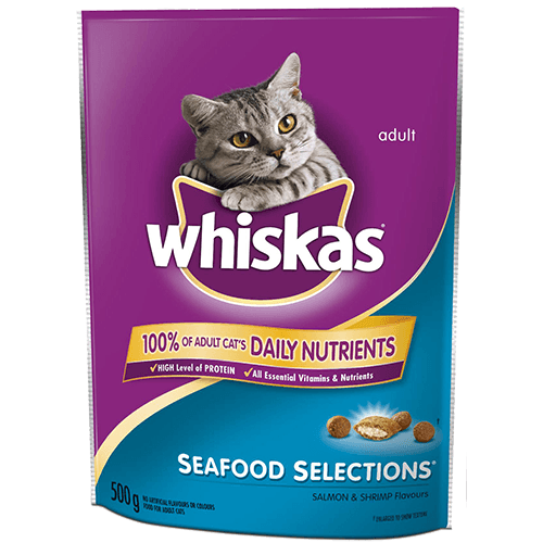 Whiskas Seafood Selections Adult Dry Cat Food 500 g